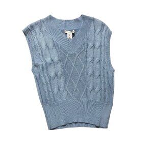 SINCERELY JULES Light Blue Knit Sweater Vest NWT | Small